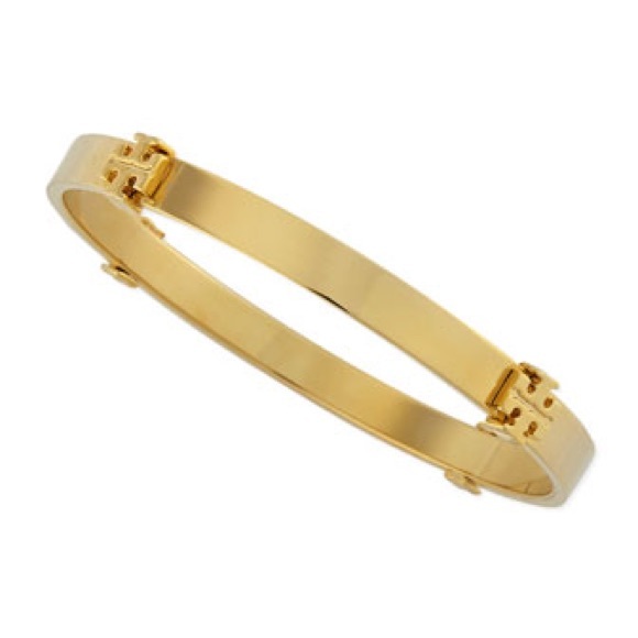 🌟Valentines Day Sale🌟Tory Burch Gold Logo Station Bangle - Picture 2 of 7